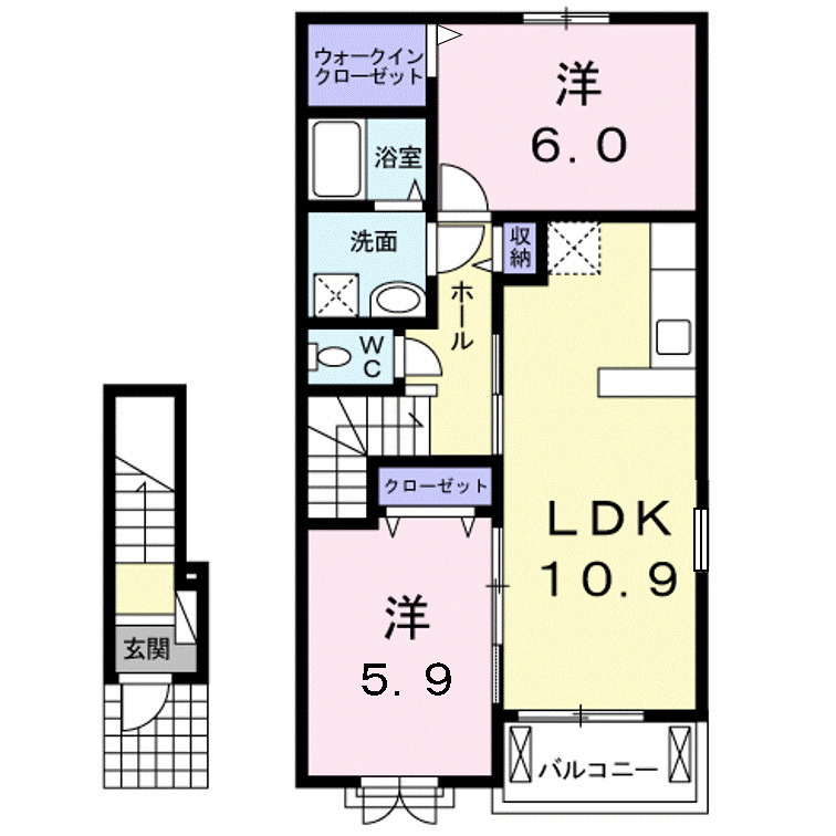 リューナ　Ｂの間取り