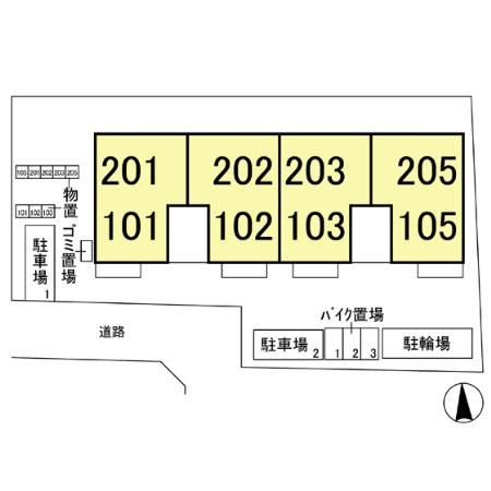 アンソレイエの区画図