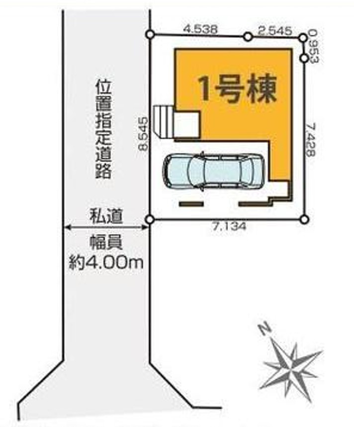 高津区溝口4期　1号棟の区画図
