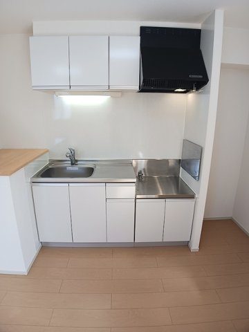 モヤ　パラチャのキッチン|コンパクトなキッチンで掃除もラクラク