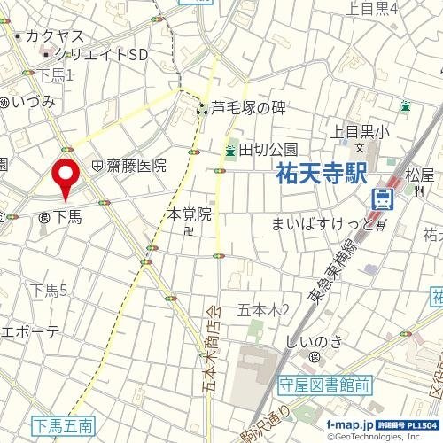 ロータリー祐天寺の地図