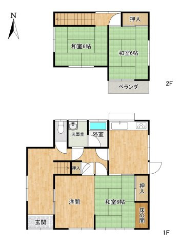中古戸建　箕郷町生原の間取り