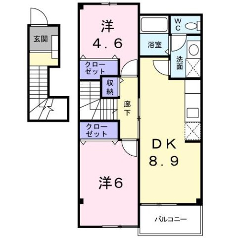 ソレアード小野Ａの間取り