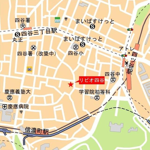リビオ四谷の地図