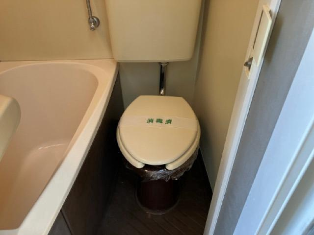 コーポアルプのトイレ|落ち着いた色調のトイレです