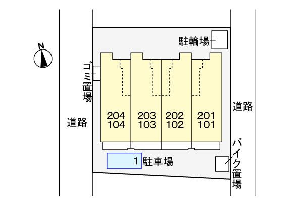 ベル　アルカンシエルの駐車場