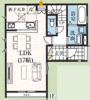 【仲介手数料無料】所沢市　下安松６期　全１棟　所沢市の不動産なら西武ハウジングの間取り