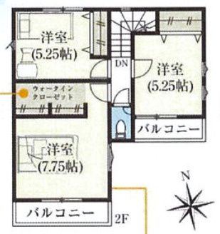 【仲介手数料無料】所沢市　下安松６期　全１棟　所沢市の不動産なら西武ハウジングの間取り