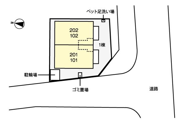 カルム上宿の駐車場