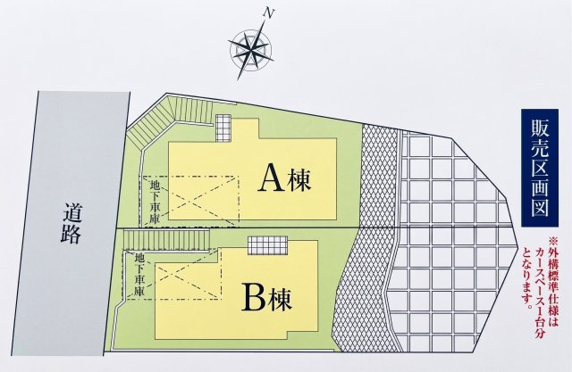 本牧緑ヶ丘2　B棟の区画図