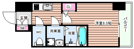 【間取り】 | エスリードザ・グラン天六