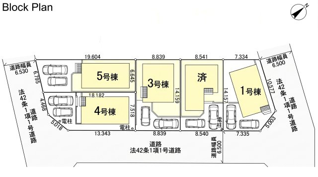青葉区奈良町第13　5号棟の区画図