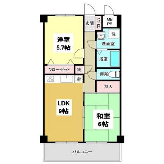川崎市多摩区宿河原３丁目の賃貸マンションの間取り