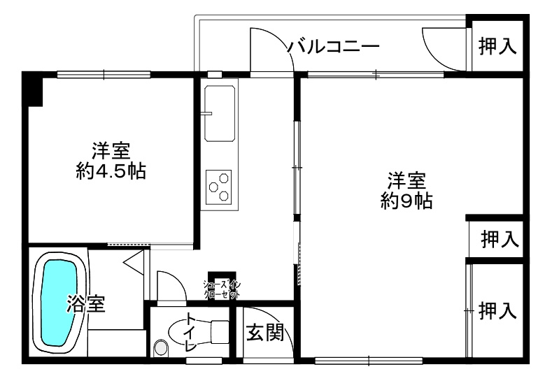大橋西ビルの間取り