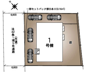 春日市白水池第５　1号棟の区画図