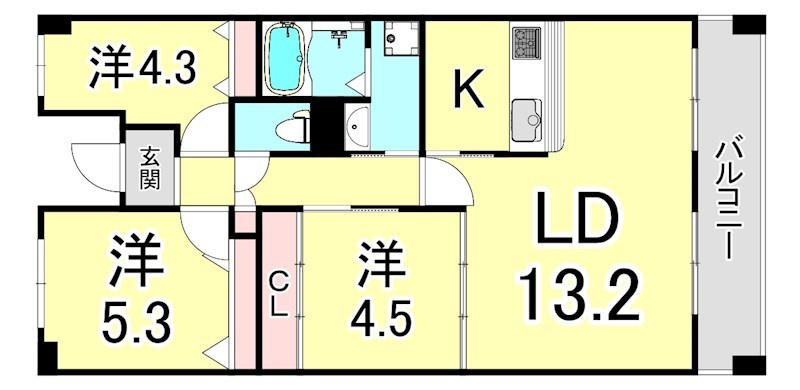 摩耶コート壱番館の間取り