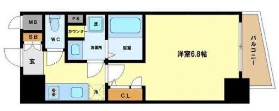 エスリード阿波座ノースプレイスの間取り
