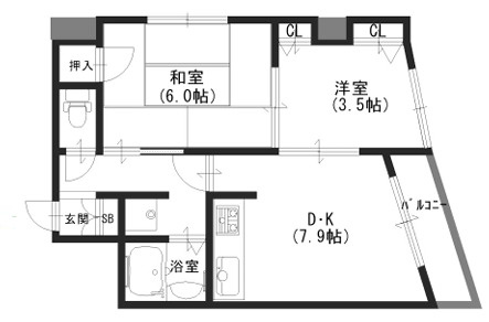 グランディア花隈駅前の間取り