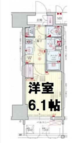 プレサンス北堀江の間取り