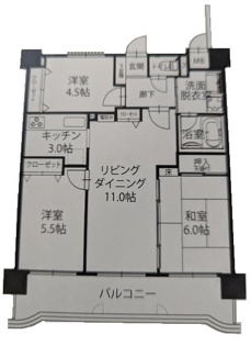 【間取り】 | ダイアパレスプロムナード加古町