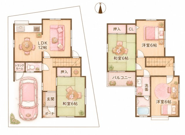 出屋敷元町1丁目　中古一戸建ての間取り|間取り図はいかがですか？ご希望を叶える間取りですか？リビングの広さは？水回りの位置は？カウンターキッチン？など色々な情報が集約されています。弊社ではリフォームなどのご相談も承っております。