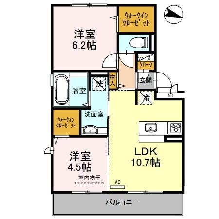 優水　B棟の間取り