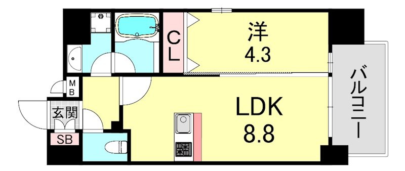 ハイデンス梅ヶ枝の間取り