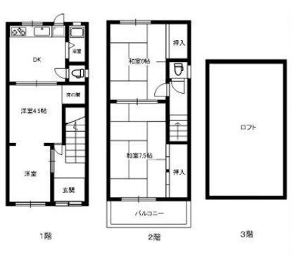 久保町4貸家の間取り