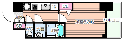 【間取り】 | プレサンス大手前ピリオド
