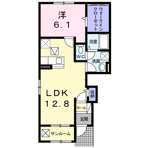【間取り】 | ラ・フィオリーナⅠ
