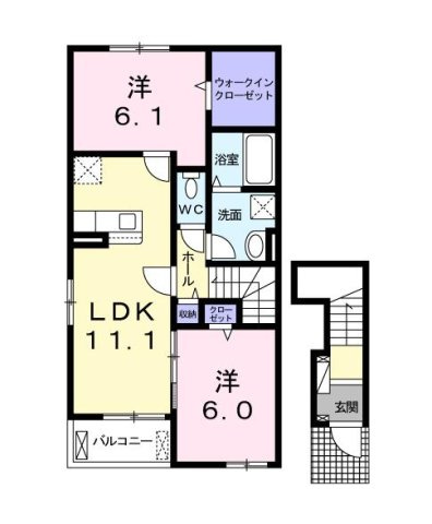 アルメールＡの間取り