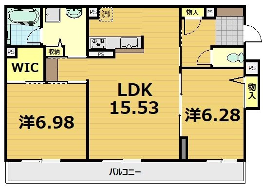 シャーメゾン京都桃山の間取り