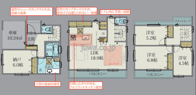 【新築分譲住宅】ふじみ野市南台14期の間取り