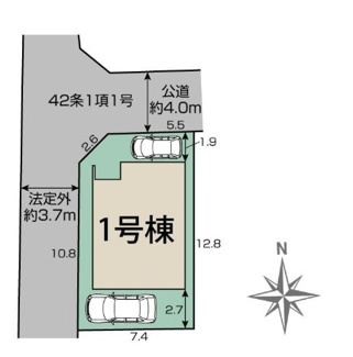 【区画図】 | 桜野町１丁目　全１棟１期１号棟