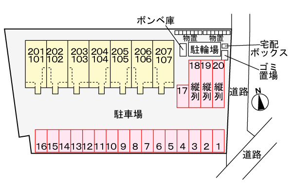 ファビオネスト駒沢の区画図