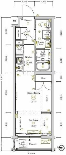 ＡＸＡＳ東京ＷＥＳＴ練馬の間取り