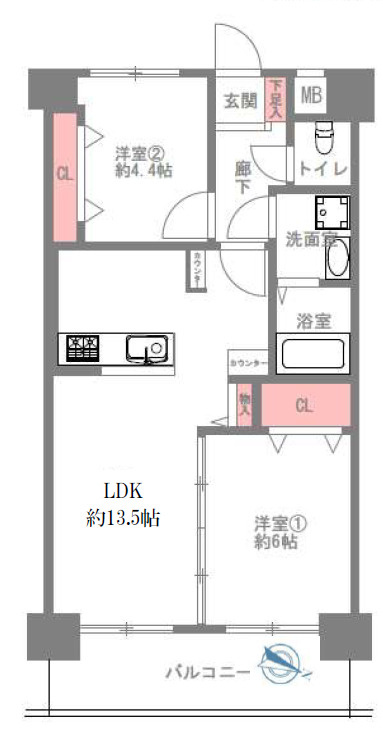 ビバリーハウス本山の間取り