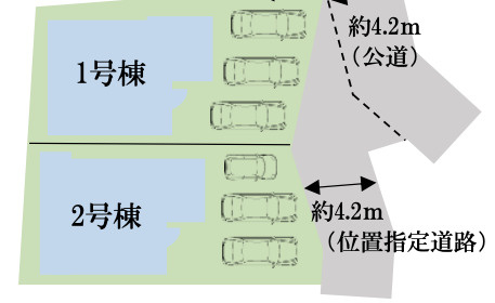 【仲介手数料無料】所沢市上安松１７期全２棟１号棟　所沢市の不動産なら西武ハウジングの区画図