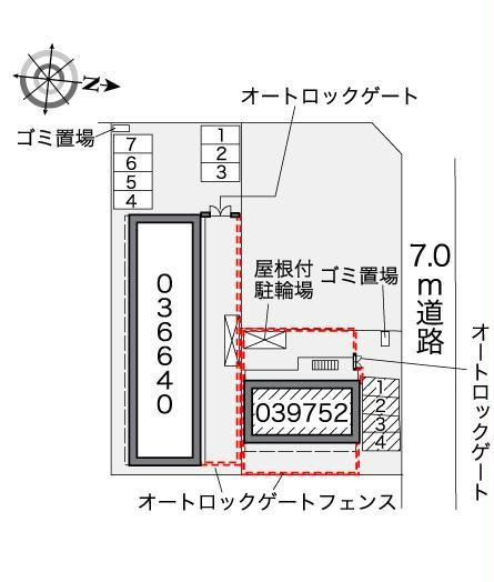 レオパレスリバーサイド西水元Ⅱの区画図