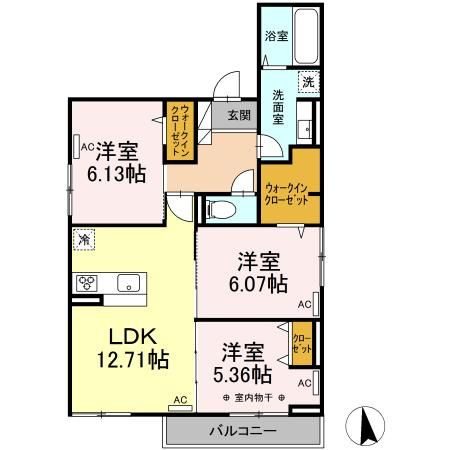 【間取り】 | セレスティア上野町B(セレスティアウエノマチビー)