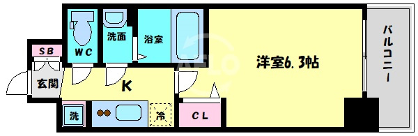 プレサンス大手前ピリオドの間取り|プレサンス大手前ピリオド　間取り
