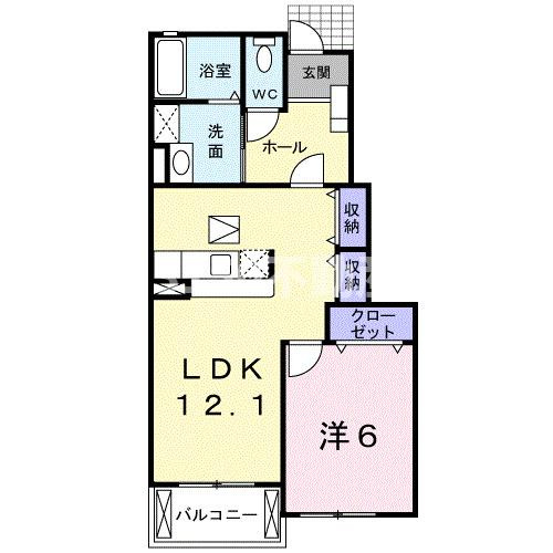 サウスリヴァーＹ　Ｂの間取り