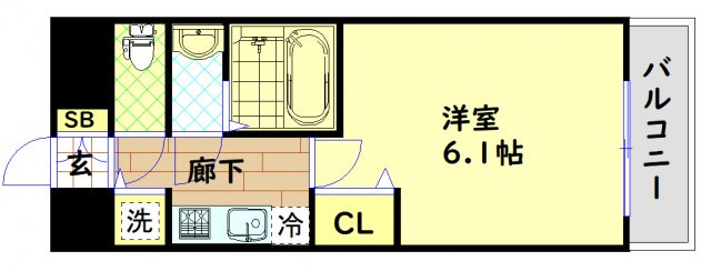 【間取り】 | プレサンスタワー難波WEST
