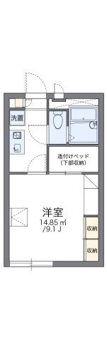 【間取り】 | レオパレス悠友 | 代表的な間取のため実際の間取とは異なる場合があります