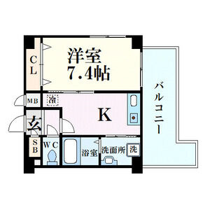 ブロスコート六甲Ⅱの間取り