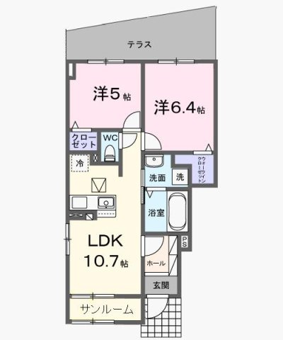 【間取り】 | Ｃａｓａ　Ｆｉｋａ　Ｂ