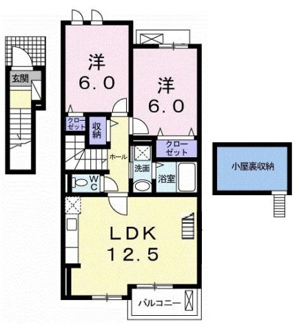 槇の木　サニーハウス２号館の間取り