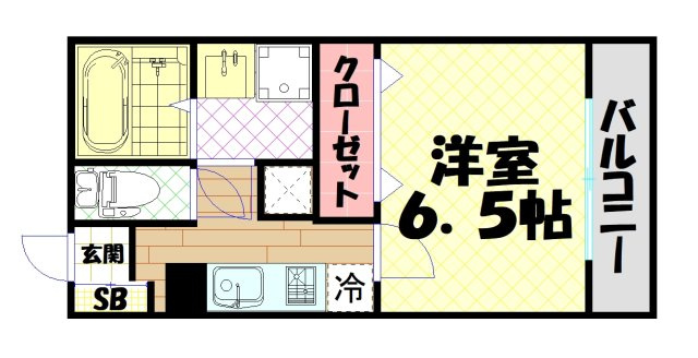 【間取り】 | シャトー弁天参番館
