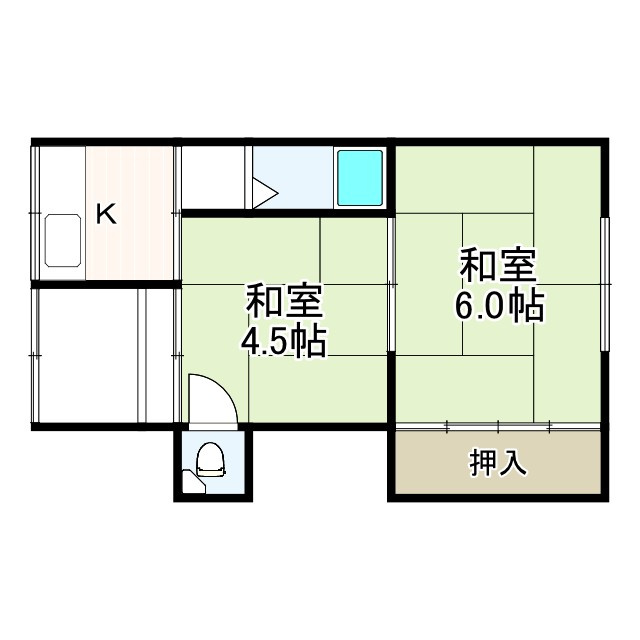 山中田アパートの間取り