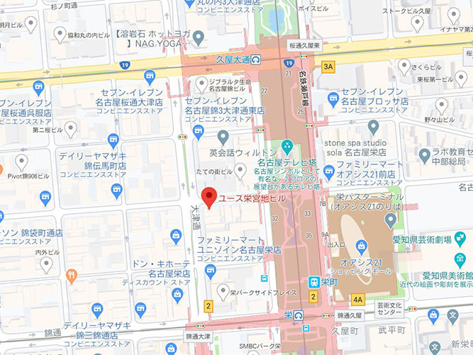 ユース栄宮地ビルの地図